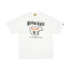 Spot Human0 Japaner Sommer Schwergewichts Bambus Baumwollpolar Bär gedruckt kurzärmelig T-Shirt Japanisches kurzes Tee Weiß 3882 L