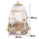 Sechste Klasse Pain Bag Junior High School Schoolbag Girl 2025 Neues transparentes niedliches leichte Belastungsreduzierung großer Kapazität Rucksack Khaki Single Bag ohne Anhänger
