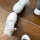 Chaussures féminines Kappa Chaussures selles épaisses pour femmes 2025 Automne Nouvelle semelle douce Chaussures décontractées pour les femmes Sports polyvalents Chaussures blanches pour femmes Egret White 38 (235 mm)