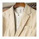 Romon suit jacket men's new casual cotton and linen old money style loose high-end loose slim ramie single layer suit jacket khaki 2XL