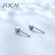 Zokayi platinum earrings PT950 couple earrings simple and versatile Chinese Valentine's Day gift E01246