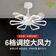 XMSJ CHAMBRE Light 2025 Pop Light Style de luxe avec ventilateur Light Light Master Dining Dining Plafond ventilateur léger Hangle de maison 1W 9227 blanc 60cm-voix (pas de réseautage requis) +