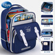 Schüler der Disney Schoolbag Grundschule 1-3 Klasse 4-6 Kinder Wirbelsäule und Schulterwächter Jungen reduzieren die Belastungen in Klasse 1 leicht [Mickey Hides Gray].
