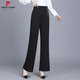 Pierre CARDIN (PIERRE CARDIN) middle-aged m mother wide-leg pants summer thin casual pants loose new straight middle-aged elastic large-size women's pants houndstooth 2687 early summer thin XL 80-95Jin [Jin equals 0.5 kg]