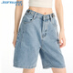 JeanSwest Shorts en denim à cinq points pour femmes en été hauteur de taille slim.