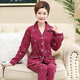 
Arctic velvet pajamas women pure cotton middle-aged mother long sleeve spring and autumn cotton mother-in-law suit thin middle-aged and elderly home clothes summer wine red WD-9901 wine red # M [Suggestion 80-100Jin [Jin equals 0.5 kg]]