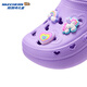Skechers Girls' Slip-On Crocs Fashionable Outerwear Lightweight Hydrophobic Home Non-Slip Casual Light Beach Shoes Lavender/LAV 27.5