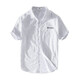 KAZUKI KURAISHI KURAISHI KAZUKI Casual Business Stripe Short Sleeve Shirt Men's Summer New Slim White Thin Fresh Shirt White XL 135-145Jin[Jin equals 0.5 kg]