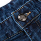 Jeans de alta gama de la marca Romon para hombres y hombres de mediana edad, pantalones de algodón informales rectos para pantalones de papá delgados de verano 3886-Dark Blue 29 [Circunferencia de cintura 2 pies 2]