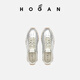 Hogan-Paarschuhe Neue 86er-Serie H671 Sports Casual Shoes Retro Mode Dick-Soled-Schuhe Silber 35.5