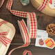 Qiaoxinshi ribbon 4 meters gift wrapping ribbon red plaid ribbon ribbon wrapping paper bow ribbon
