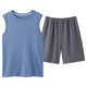 Modal Pure Cotton Pyjamas Herren-Casual Weste Shorts Anzug für sommer atmungsaktive Heimkleidung Großgröße Dünne Mehrfarbauswahl OMM13658 L