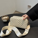 Frauen Mode vielseitig ein Schulter-Cross-Body-Tasche High-End-Nischendesign Diamant gesticktes Faden kleiner quadratischer Baohao 6215 Beige White
