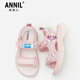 Annil Girls Sandals Summer 2025 New Summer Girls Princess Open Toe Soft Sole Sports Children's Beach Shoes 6292 Pink 30 19.2cm/Suitable for feet 18.2cm long