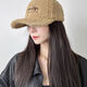 Yinqi Starling Lamb Wool Baseball Cap Women's 2025 New Autumn and Winter Fashionable Warm Thick Peaked Cap Showing Face Small Plush Hat Brown One Size