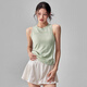 Women's Sports Vest Quick-Drying Yoga Sleeveless Tight Slimming Sports Top Running Pilates Training Fitness Wear Summer Light Green Vest L Size - No Breast Pad