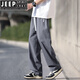 Jeep Spirit Summer Ice Silk Pantalon Men's Thin Style 2025 Nouveau pantalon droit en vrac en vrac pour hommes Breffable à séchage rapide décontracté pour hommes K6636 Kaki xl Environ 125 ~ 145 Jin [Jin est égal à 0,5 kg] peut être usé