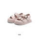 YEEHOO children's shoes, children's sandals, boys' summer new breathable baby soft sole anti-slip baby girl's shoes Velcro, pink size 23, recommended foot length 14.3-14.8