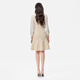 Kelaitel 2025 new autumn wool fake two-piece fragrant dress temperament fishtail skirt light orange yellow L