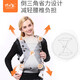 抱抱龙（BaoBaoLong）婴儿背带前抱式宝宝外出简易背巾新生儿童前后两用后背抱娃神器 透气款太空灰+围合式口水巾
