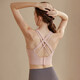 LULULOMDDW sports bra, yoga bra, no-wear bra, high-strength shockproof push-up Pilates vest for women, pink L