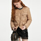 
Fan Silanen's thin short small fragrance style down jacket for women in autumn and winter 2024 new round neck fashionable jacket 14103 Gardenia white M