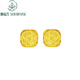 Shunfusheng SOENFUSE new sparkling sugar cube earrings gold brushed flower earrings 999 gold fashionable earrings for your girlfriend brushed small sugar cube earrings (large style)