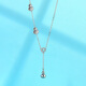 Gold Supreme (3DG Jewelery) platinum necklace PT950 modern gourd necklace for women, gift for girlfriend, priced by gram, 40cm-6.81g (including labor cost 531 yuan)