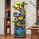 Yaowanxi chinesische Rockerie fließende Wasserbrunnen Ornamente Wohnzimmer Fengshui -Räder, um Gelddekoration Mountain Circulation Waterscape Bodenbefeuchter 9902s klein 70 cm zu verdienen