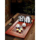 Jinzhao K-738 Antike Blume Massivholz Tee Tablett Tee Tee Tee Set Set automatisch integrierter Haushalt Tee Tee Brewing Tisch Tee Tablett mit F9 Shunquan Griff Wasser Tee Kunstofen Kung Fu Tee Set Tee Eimer