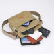 Shoulder bag men's crossbody bag backpack casual canvas bag Korean style fashion casual vertical commuter postman bag men's bag khaki ZQ2557
