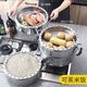 Taixige extra thick solid original steamer without odor and non-porous steaming rice cooker for home use with double bottom 2, 3 and 4 layers of stainless steel, thickened version 28cm 28cm, thickened three layers (1 pot + 2 solid grids)