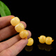 Xuanxia natural beeswax single beads loose beads old-style barrel beads drum beads pier with bead bracelet accessories top beads waist beads beeswax beads about 10 mm single bead with certificate