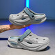 
Sports hole shoes men's summer 2025 new style teenagers outdoor beach fishing anti-slip wear-resistant men's slippers gray 42-43