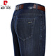 Pier Cardin high-end cotton jeans men's summer thin high-waist loose pants middle-aged daddy's suit business casual trousers B3887 style deep blue 29 [waist circumference 2 feet 2]