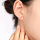 Zokayi platinum earrings PT950 couple earrings simple and versatile Chinese Valentine's Day gift E01246
