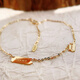 YIBIY Korean popular 14K gold bracelet, feminine, versatile and personalized, good luck letters, lucky lucky bracelets, trendy women