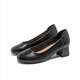 Dadong (Doco) zapatos individuales zapatos para mujeres 2024 primavera y otoño nuevo dedo redondo de moda boca elegante de cuero de tacón medio elegante 1049 beige 36