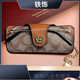 女士墨镜包男便携复古眼镜盒太阳眼镜套眼睛夹时尚眼镜袋可挂 橙色可挂眼镜包