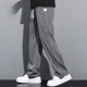 
Pure summer thin ice silk jeans for boys casual pants loose straight wide-leg spring and autumn style Tiansi men's pants 1048# gray + black. 10XL 4xl 185-200Jin[Jin equals 0.5 kg]