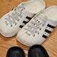 阿迪达斯 （adidas）ADILETTE CLOG 白色 洞洞运动休闲拖鞋 JH9849 JH9848黑色 40.5 支持鉴定