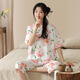 Yalu Summer National Style Pyjamas Suit des femmes mince Tendance nationale décontractée Pantalon à manches courtes Pantalons pour filles 9902 # M à manches courtes 9902 # M