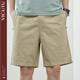 Vicutu offizieller Flaggschiff-Laden Sommershorts Herren Pure Cotton Casual Hosen Lose einfache Fünf-Punkte-Hosen Herrenhosen 9215 Dunkelblau 4xl