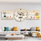 WCZ German modern simple sofa background wall paintings symbolize light luxury triple living room decorative paintings with clocks and perpetual calendar BG6624+BG6625+BG6626 Middle 40*40_right_40*30_1.6 meters-21