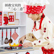 Hape喜乐时光美食厨房小娜钻石粉猫套装男女孩生日礼物
