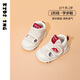 kids.ing toddler shoes 1-2 years old spring and autumn new baby boys and girls shoes Feimao mesh non-slip soft sole breathable Beige-Flying Chest Mark (summer style) 18 Suitable for foot length 11.5-12.0cm
