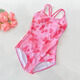 
Barbie women's racing swimsuit women one-piece triangle sexy print backless swimming pool special professional training swimsuit