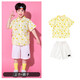 Vêtements de performance pour enfants Group de vêtements de classe de classe primaire Vêtements de danse Hong Kong Shirt Kindergarten Vêtements Graduation Photo Clothing Men's Style = A22 CHIRTE DE COMPE JAUNE + 701 Shorts blancs Taille 130