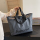 Retro -Tasche Frauen große Kapazität 2025 Neues Casual Crossbody Business Gepäckbeutel vielseitige einfache Ausflugsbeutel grau
