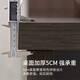 Boss desk office simple modern grand office desk fashion light luxury president desk manager desk supervisor desk ebony wood + iron gray 1.6 meters boss table including side cabinets